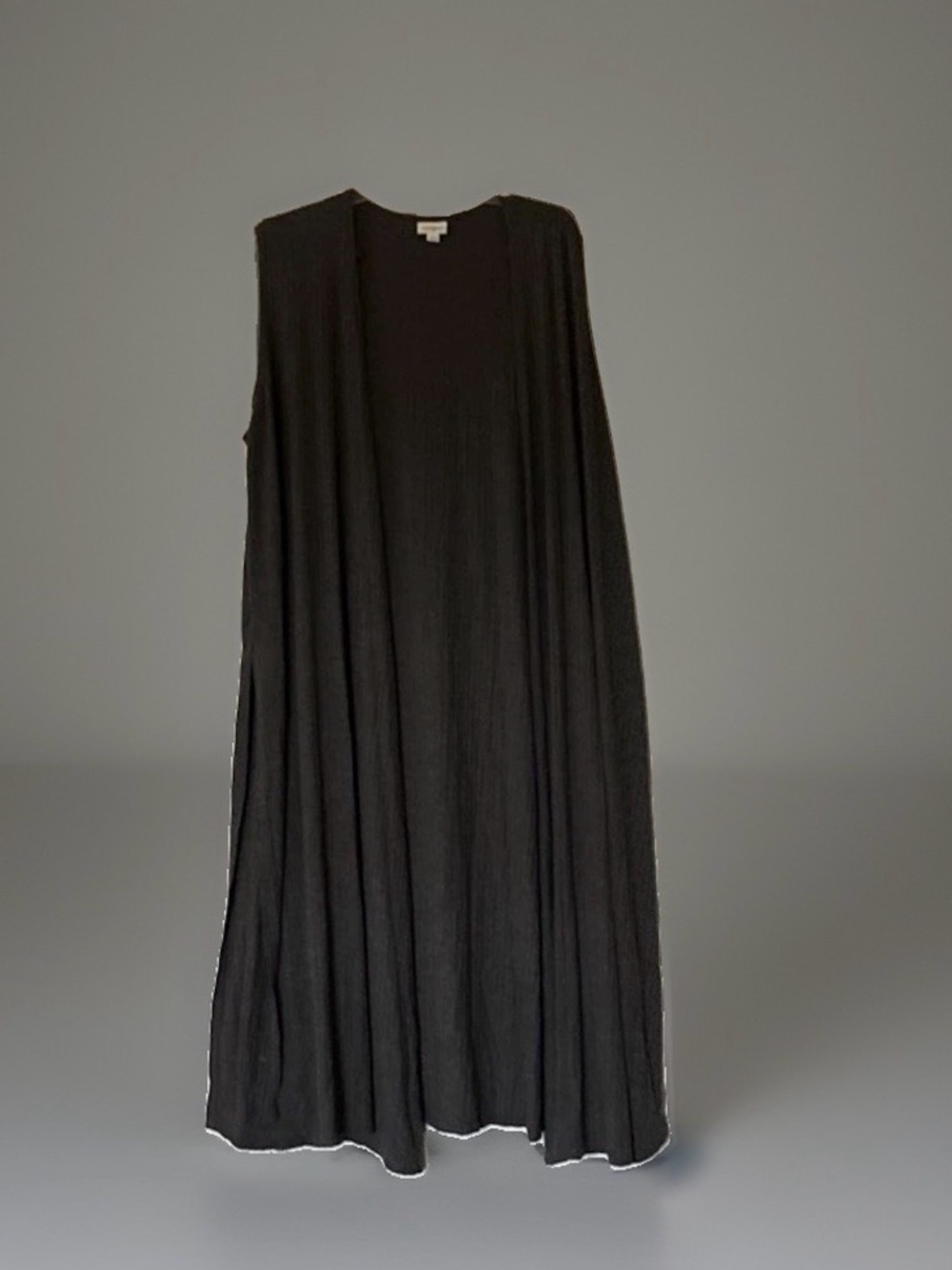 LuLaRoe Black Long Open Front Cardigan Vest